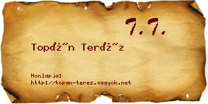 Topán Teréz névjegykártya