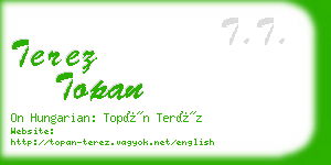 terez topan business card